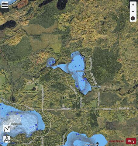 Jacobs Lake depth contour Map - i-Boating App - Satellite