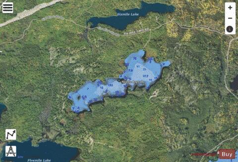 Needle Boy Lake depth contour Map - i-Boating App - Satellite