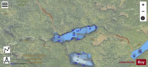 Glenmore Lake depth contour Map - i-Boating App - Satellite