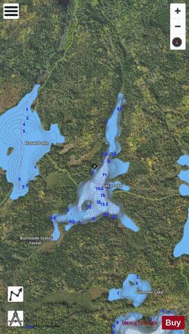 Saca Lake depth contour Map - i-Boating App - Satellite