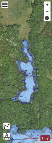 Neewin Lake depth contour Map - i-Boating App - Satellite