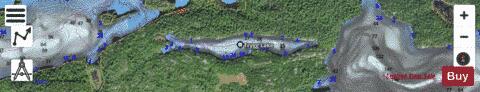 Trygg Lake depth contour Map - i-Boating App - Satellite