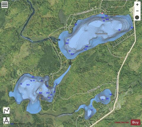 Comstock Lake + Lower Comstock Lake depth contour Map - i-Boating App - Satellite