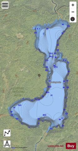 Bootleg Lake depth contour Map - i-Boating App - Satellite