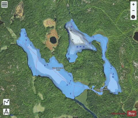 Paulness Lake depth contour Map - i-Boating App - Satellite