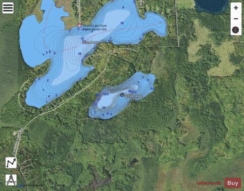 Schisler Lake depth contour Map - i-Boating App - Satellite