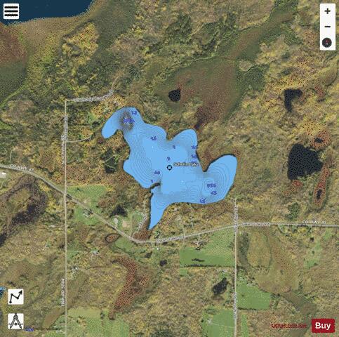 Schelin Lake depth contour Map - i-Boating App - Satellite