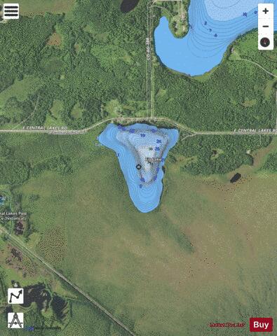 Fig Lake depth contour Map - i-Boating App - Satellite