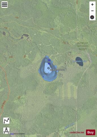 Big Rosendal Lake depth contour Map - i-Boating App - Satellite