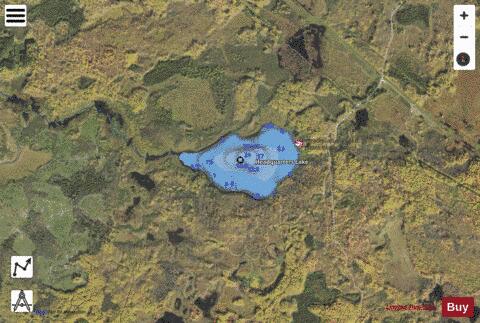 Headquarters Lake depth contour Map - i-Boating App - Satellite