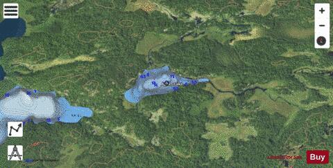 Agnes Lake depth contour Map - i-Boating App - Satellite