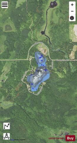 Harriett Lake depth contour Map - i-Boating App - Satellite