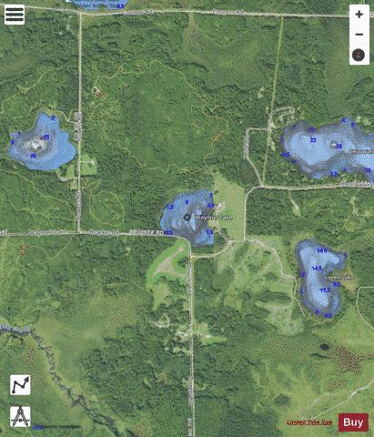 Waymier Lake depth contour Map - i-Boating App - Satellite
