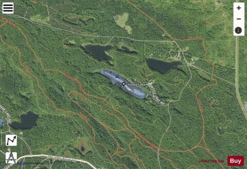 Trestle Lake depth contour Map - i-Boating App - Satellite