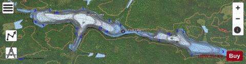 Locator Lake depth contour Map - i-Boating App - Satellite