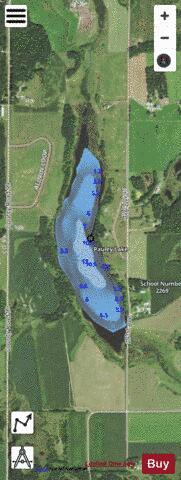 Pauley Lake depth contour Map - i-Boating App - Satellite