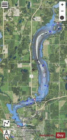 Sauk Lake depth contour Map - i-Boating App - Satellite
