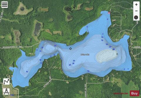 Lake Balm depth contour Map - i-Boating App - Satellite