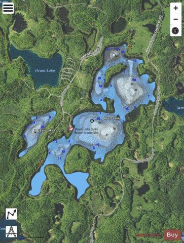 Beers Lake depth contour Map - i-Boating App - Satellite