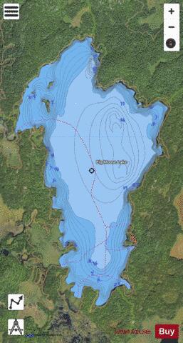 Lake Big depth contour Map - i-Boating App - Satellite
