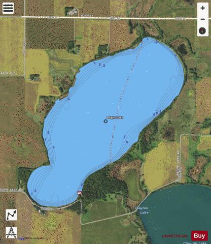 Lake Bright depth contour Map - i-Boating App - Satellite