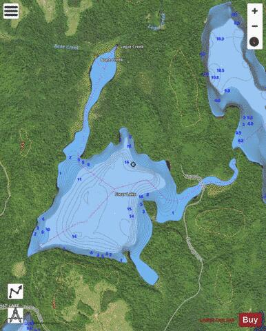 Lake Frear depth contour Map - i-Boating App - Satellite