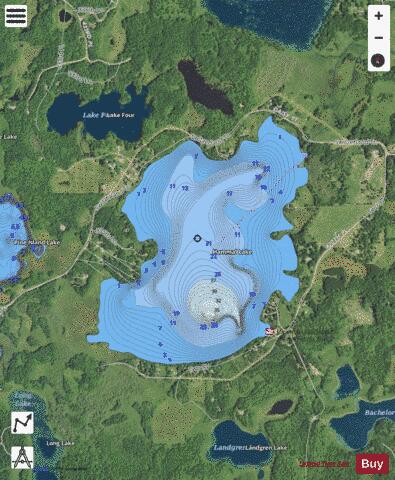 Lake Hammal depth contour Map - i-Boating App - Satellite