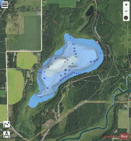 Lake Hinds depth contour Map - i-Boating App - Satellite