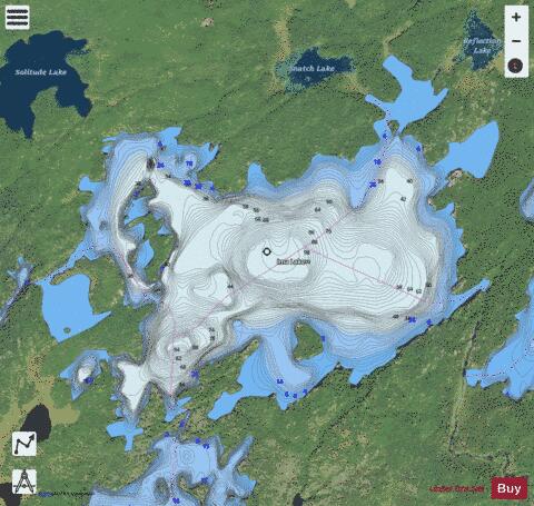 Lake Ima depth contour Map - i-Boating App - Satellite