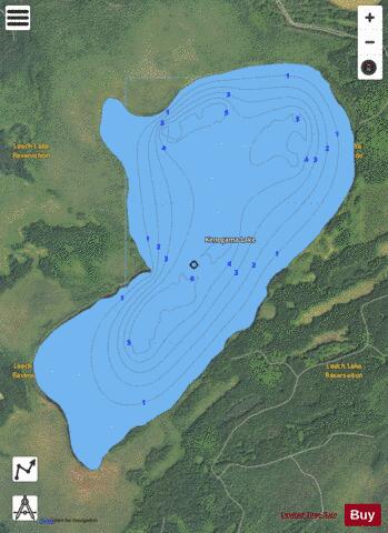 Lake Kenogama depth contour Map - i-Boating App - Satellite