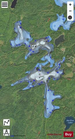 Lake Kiana depth contour Map - i-Boating App - Satellite