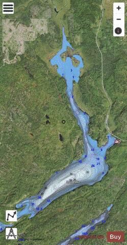 Lake Low depth contour Map - i-Boating App - Satellite