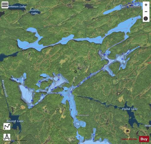 Lake Malberg depth contour Map - i-Boating App - Satellite
