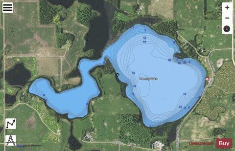 Lake Norway depth contour Map - i-Boating App - Satellite