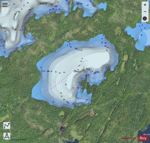 Lake Parent depth contour Map - i-Boating App - Satellite