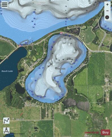 Lake Paul depth contour Map - i-Boating App - Satellite