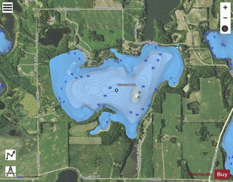Lake Pleasant depth contour Map - i-Boating App - Satellite