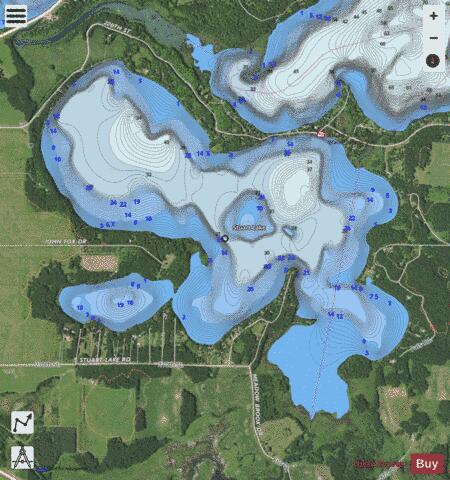 Lake Stuart depth contour Map - i-Boating App - Satellite