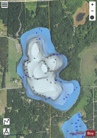 Lake Swenson depth contour Map - i-Boating App - Satellite