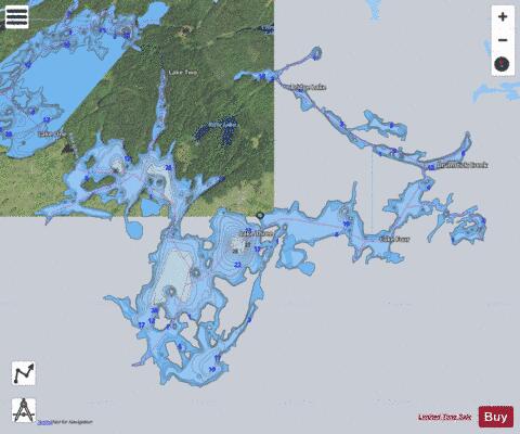 Lake Two depth contour Map - i-Boating App - Satellite