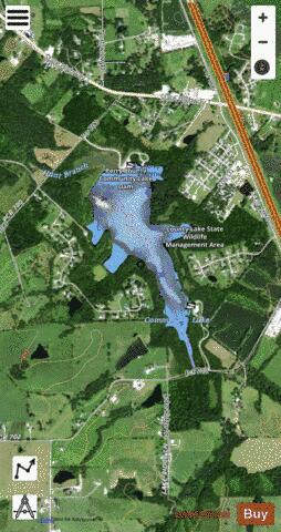 Perry County Community Lake depth contour Map - i-Boating App - Satellite