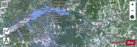Sardis Lake depth contour Map - i-Boating App - Satellite
