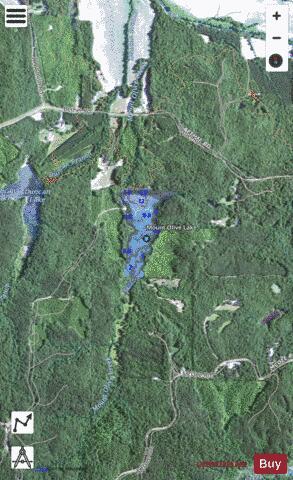 Mt. Olive Lake depth contour Map - i-Boating App - Satellite