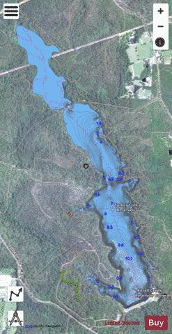 Turkey Fork depth contour Map - i-Boating App - Satellite