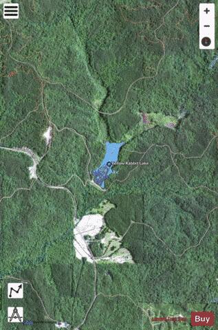 Yellow Rabbit Lake depth contour Map - i-Boating App - Satellite