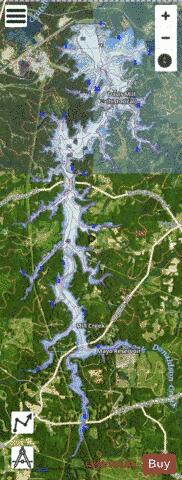 Mayo Reservoir depth contour Map - i-Boating App - Satellite
