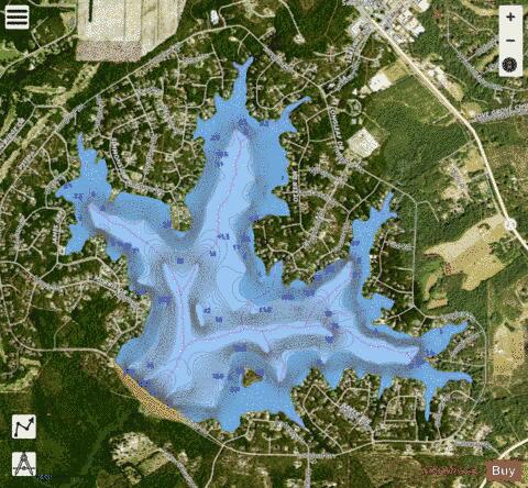Auman Lake depth contour Map - i-Boating App - Satellite