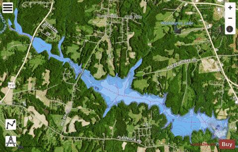 Lake Reidsville depth contour Map - i-Boating App - Satellite