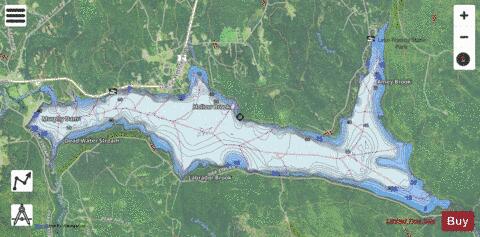 Lake Francis depth contour Map - i-Boating App - Satellite