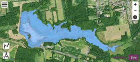 Assunpink Lake depth contour Map - i-Boating App - Satellite
